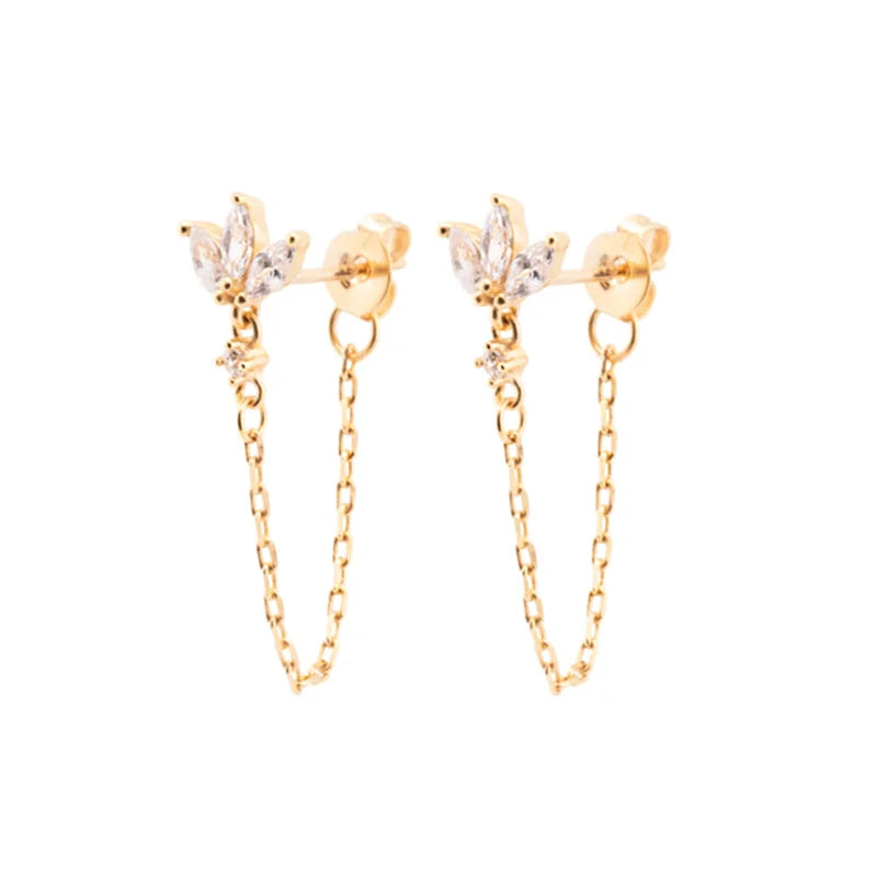 Luxe Line Drop Chain Earrings